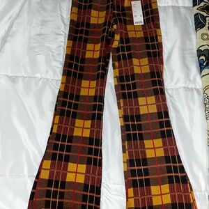Plaid Flare Pants